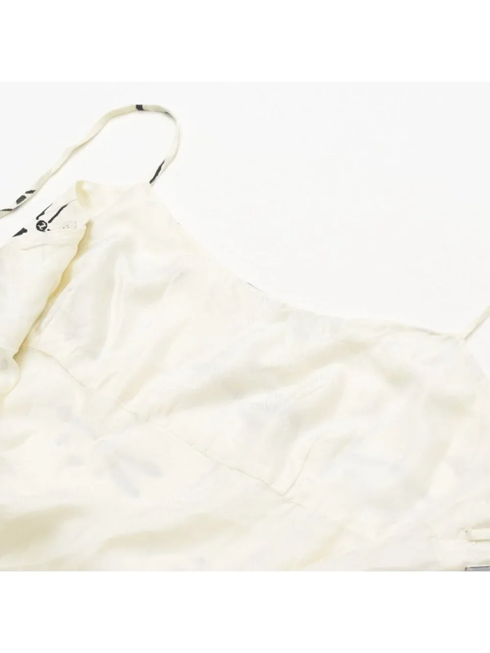 Chanel Mini Dress White Black Dragonfly Rayon Acetate Vintage
